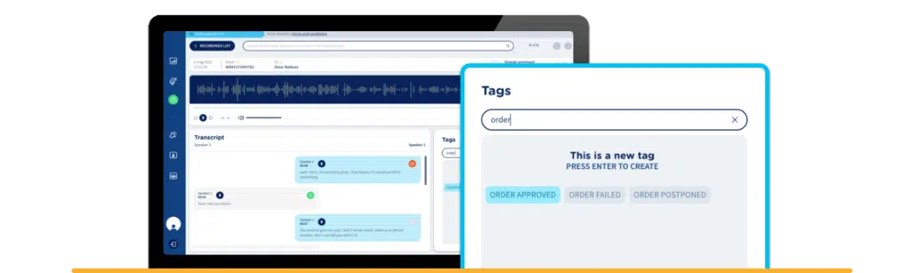 Voice Analytics: tags and groups for better performance auditing.