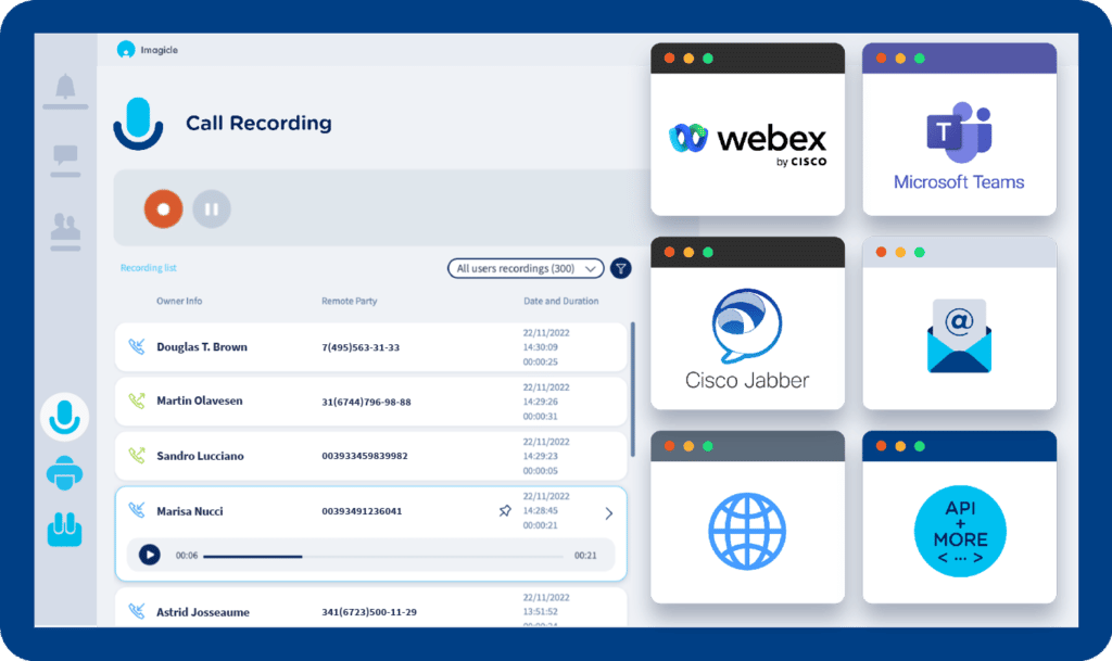 Imagicle Screen Recording. Your ally to enhance customer eXperience.